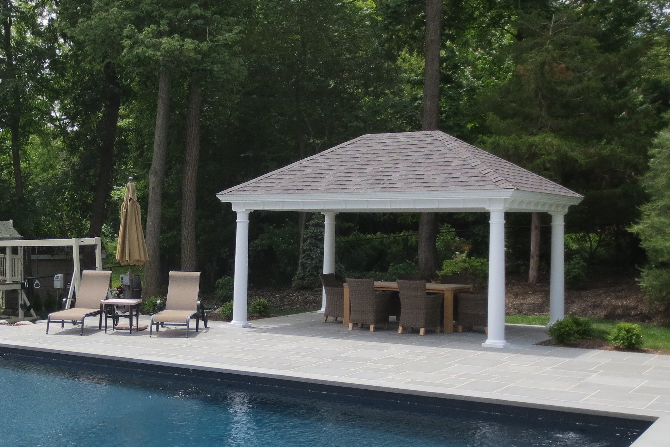 Outdoor Pool Pavilions Custom Vinyl & Timber Frame PA, NY, NJ, MD